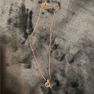 Vintage Christian Dior Gold Pendant Necklace